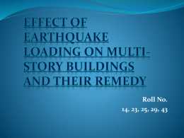 effect of earthquake loading on multi