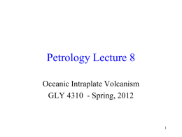 Petrology Lecture 8