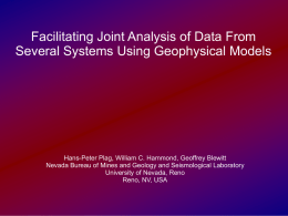 AGU 2011: On joint analysis of geodetic data - Hans