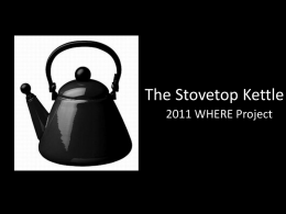 The Stovetop Kettle - Earth Sciences Canada
