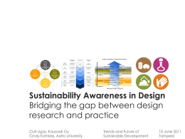 Sustainability Awareness in Design