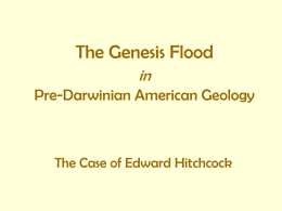 The Genesis Flood in Pre-Darwinian American Geology: