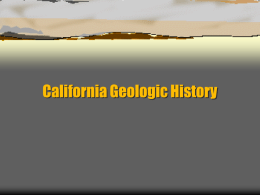 California Geologic History - University of Colorado Boulder