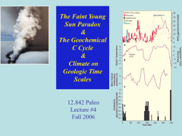 The Faint Young Sun Paradox and The Geochemical C Cycle
