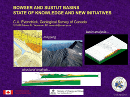 Bowser and Sustut Basins - state of knowledge and new