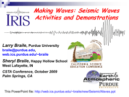 Seismic Waves