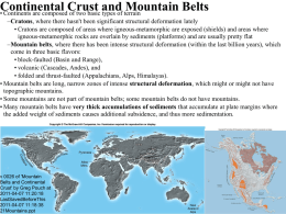 Mountain Belts and Continental Crust