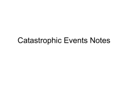 Catastrophic Events Notes