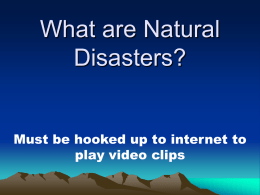 What are Natural Disasters?
