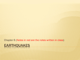 Earthquakes - Mrs. Cole's Website