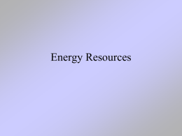 Energy Resources - Laboratory for Integrated Learning and