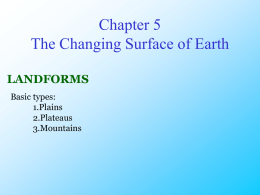 Chapter 5 The Changing Surface of Earth
