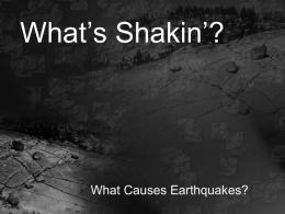 What’s Shakin? - Oklahoma Alliance for Geographic