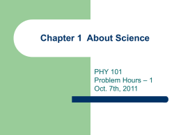 Chapter 1 About Science
