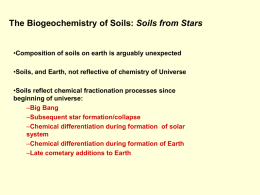 The Biogeochemistry of Soils: Soils from Stars