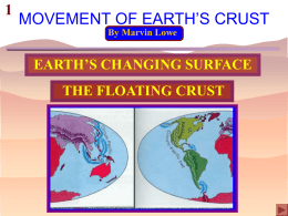 MOVEMENT OF EARTH’S CRUST