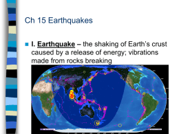 Ch 13 Earthquakes - Toms River Regional Schools