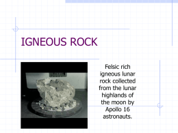 IGNEOUS ROCK - CoconinoHighSchool