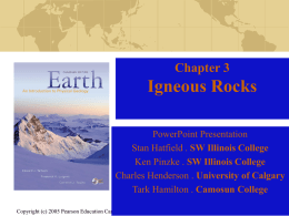 Volcanoes and Igneous Activity Earth