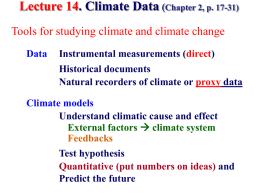 Proxy Climate Data - University of Texas at Austin