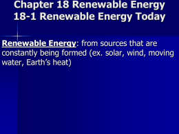Chapter 18 Renewable Energy 18