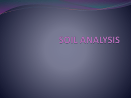SOIL ANALYSIS