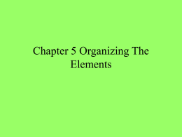 Chapter 5 Organizing The Elements