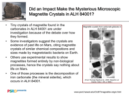 Did an Impact Make the Mysterious Microscopic Magnetite