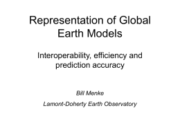 Representation of Global Earth Models - Lamont