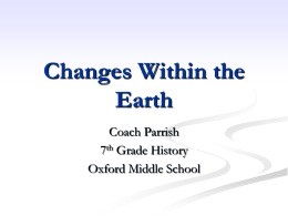 Changes within the Earth