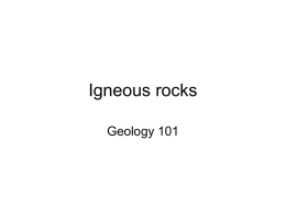Igneous rocks lecture