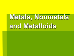 Metals,Nonmetals,Metalloids Presentation