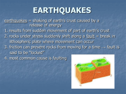 earthquakes - Montgomery County Schools