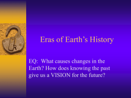 Eras of Earth`s History