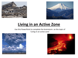 Living in an Active Zone - Penyrheol Comprehensive School Moodle