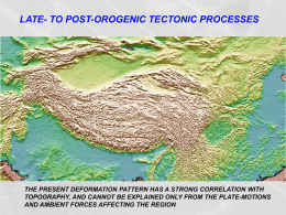 Late - to post-orogenic tectonic processes and exhumation