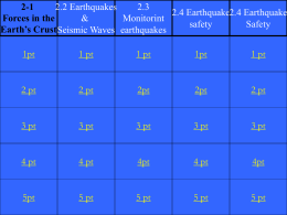 Chapter 2 Earthquakes - Parkway C-2