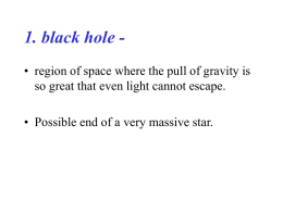 1. black hole -