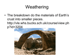 Mechanical Weathering Notes Power Point