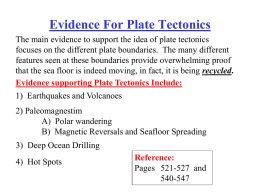 Evidence For Plate Tectonics