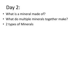 What Is a Mineral Made Of Power Point Students