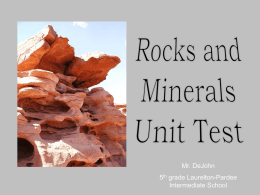 Rocks and Minerals Test