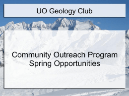 Spring Term Community Outreach PowerPoint