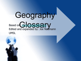 Geography Glossary