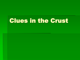 Clues in the Crust - SD43 Teacher Sites