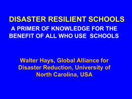 DISASTER RESILIENT SCHOOLS