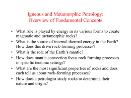Igneous and Metamorphic Petrology: Overview of Fundamental