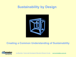 Creating a Common Understanding of Sustainability