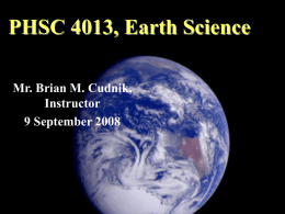 Introduction to Atmospheric Science, PHSC 3223