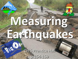 Measuring Earthquakes